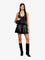 Diesel DE-SPIKI-S short denim skirt with washed-out effect - Nero