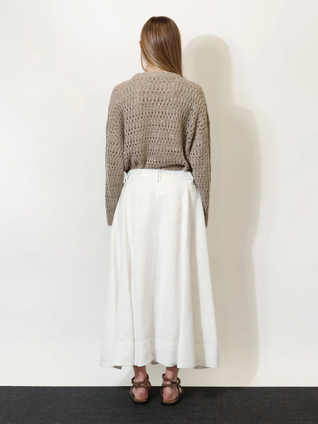 Brunello Cucinelli Viscose and linen skirt - Natural