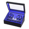 StitchesandTweed Automatic Watch Winder, 4+6 Watches Storage Display Box - Black