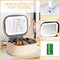 StitchesandTweed Portable Makeup Her Pouch with LED Mirror - Craie