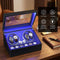 StitchesandTweed Automatic Watch Winder, 4+6 Watches Storage Display Box - Black
