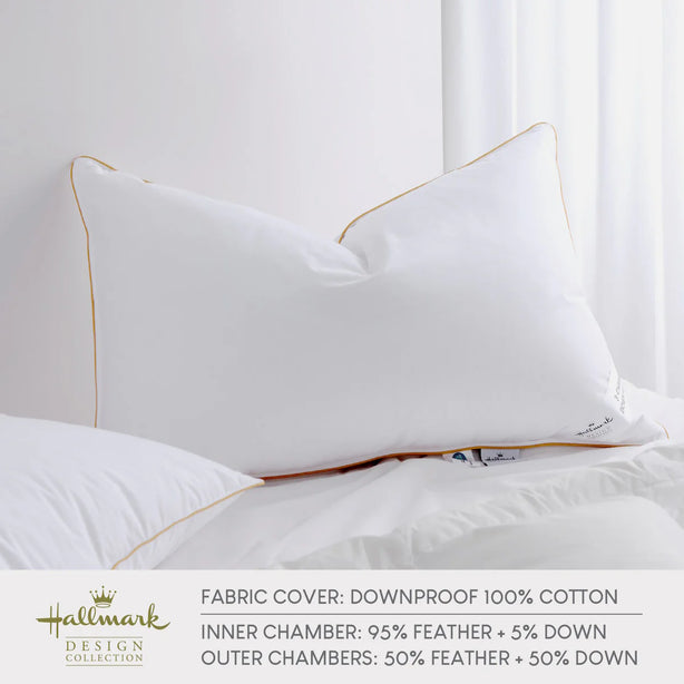 Hallmark Feather Down 3-Chamber Pillow