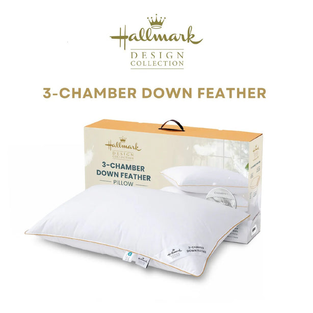 Hallmark Feather Down 3-Chamber Pillow