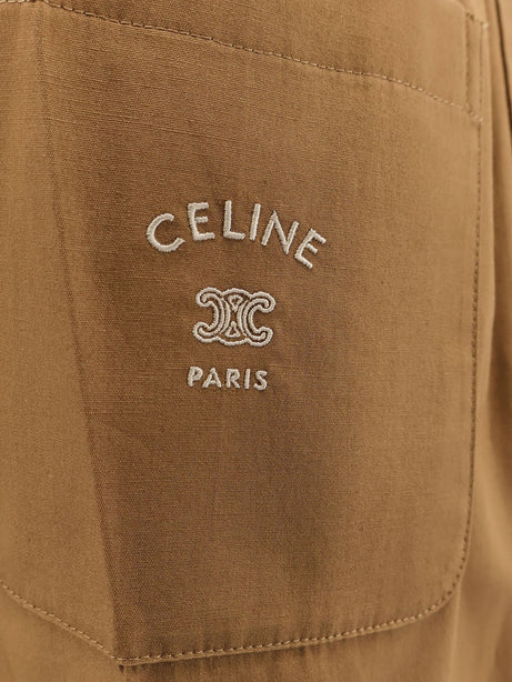 Celine Cotton and linen trousers - Chestnut