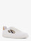 Burberry Low-top leather sneakers with check inserts - White Sand