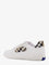 Burberry Low-top leather sneakers with check inserts - White Sand