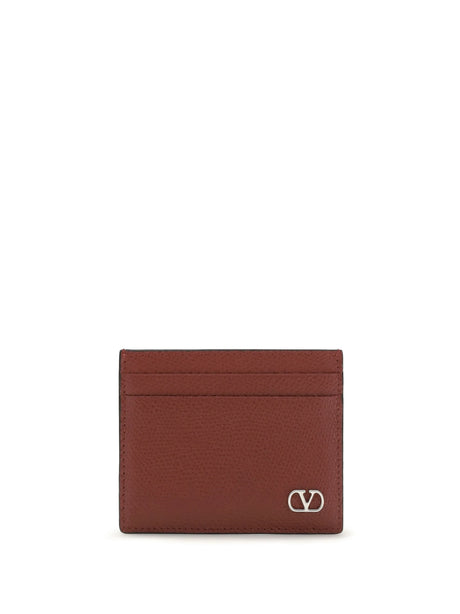 Valentino Garavani VLogo Signature Card Holder - Blood Red