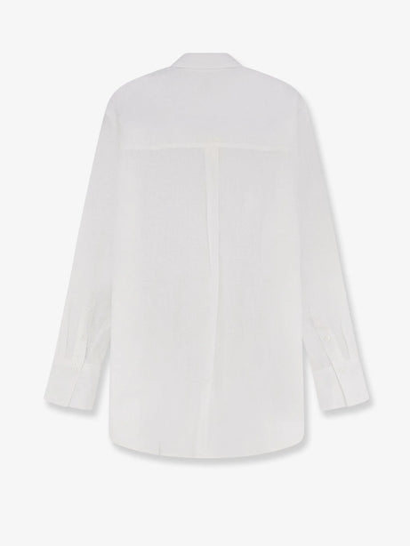 Toteme Oversized Summer cotton and linen shirt - White