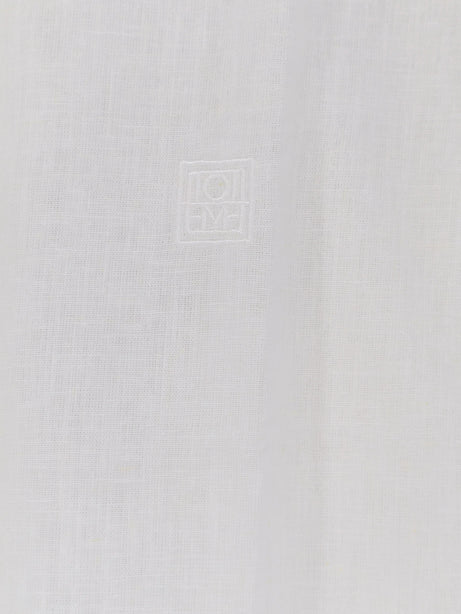 Toteme Oversized Summer cotton and linen shirt - White