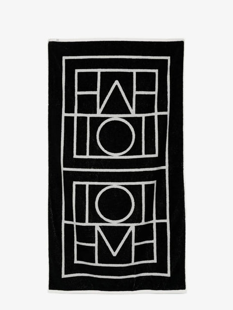 Toteme Cotton beach towel - Blacktofu