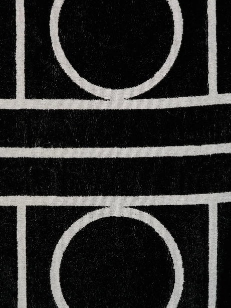 Toteme Cotton beach towel - Blacktofu