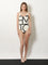 Toteme One-piece swimsuit with Monogram print - Tofu