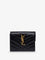 Saint Laurent Leather wallet with Cassandre logo on the front - Nero