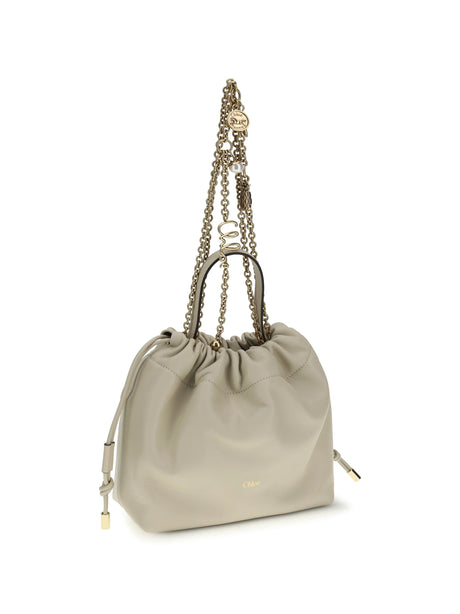 Chloé Icons leather chain Shoulder Bag - Cloudy Cream
