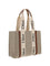 Chloé Woody canvas Shoulder Bag - White - Brown 1