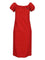 Miu Miu Cotton Poplin Midi Dress - Red