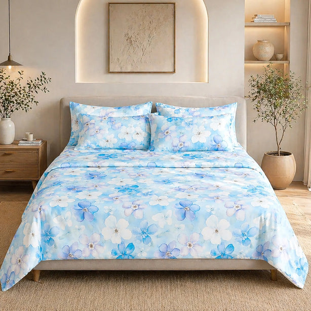 Hillcrest Noelcool Cooling Printed Fitted Sheet Set
