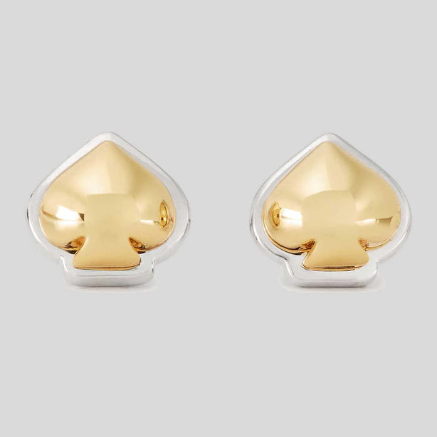 KATE SPADE Sculpted Spade Mini Studs Gold Silver RS-KM960