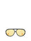 Bottega Veneta Drop Aviator Sunglasses - Black-Gold-Yellow