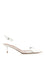 AlaïA Le CœUr Slingback In Patent Leather - White