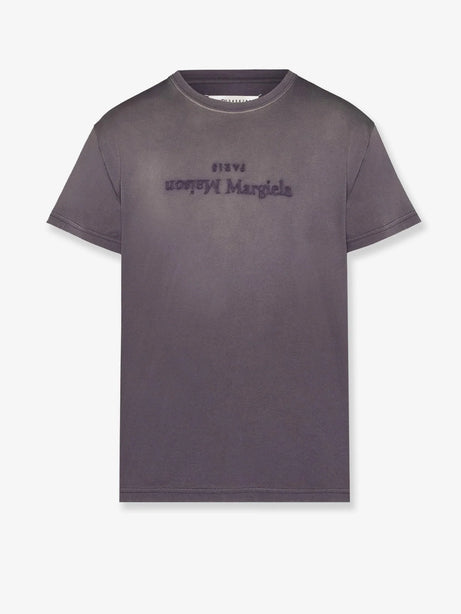 Maison Margiela Cotton T-shirt with rewashed effect - Aubergine