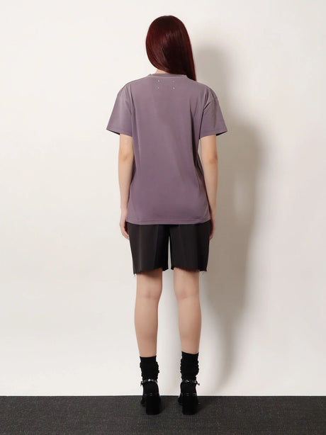 Maison Margiela Cotton T-shirt with rewashed effect - Aubergine