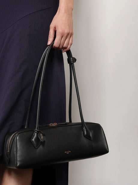 Alaia Le Teckel leather shoulder bag - Noir