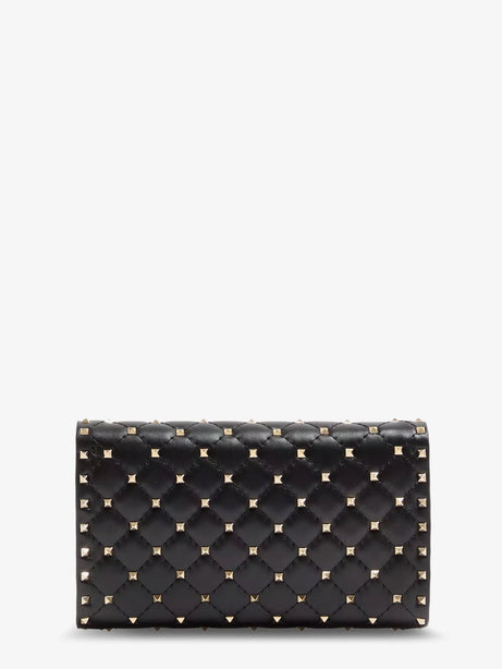 Valentino Garavani Rockstud Spike leather crossbody bag with iconic all-over studs - Nero
