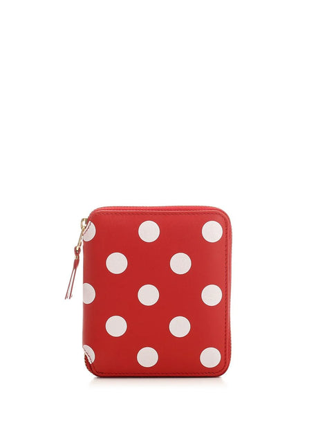 Comme Des Garcons Wallet Polka Dot Wallet - Red