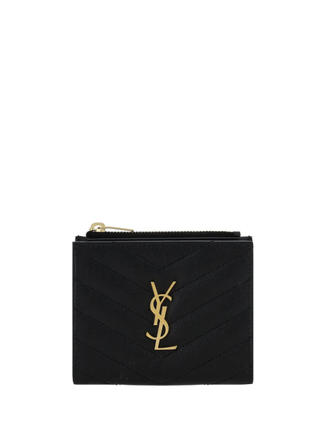 Saint Laurent Leather Wallet - Black