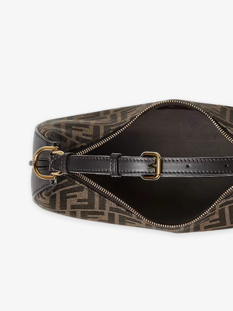 Fendi Fendigraphy Small FF jacquard fabric handbag - Tabacco