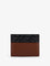 Fendi Leather and FF fabric card holder - Durk Nut