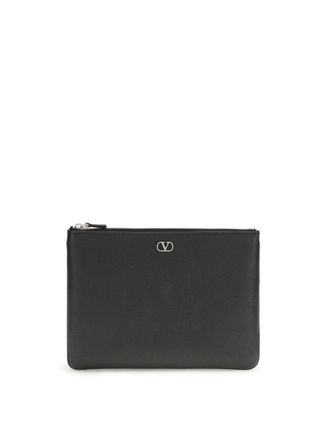 Valentino Garavani Leather Pouch - Black