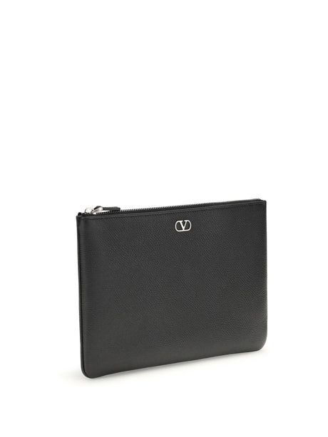 Valentino Garavani Leather Pouch - Black