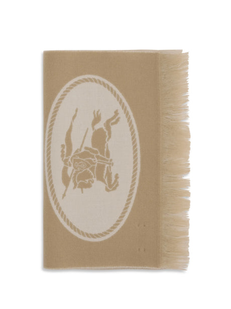 Burberry Logo wool Scarf - Sand