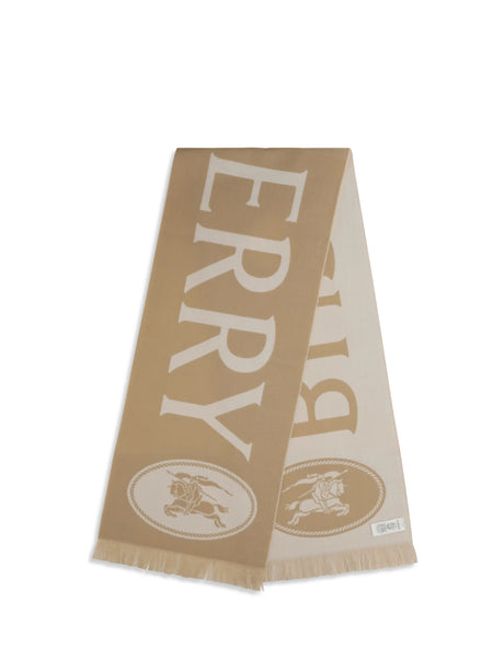 Burberry Logo wool Scarf - Sand