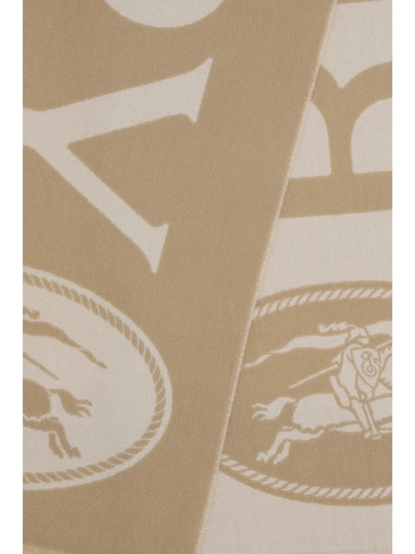 Burberry Logo wool Scarf - Sand