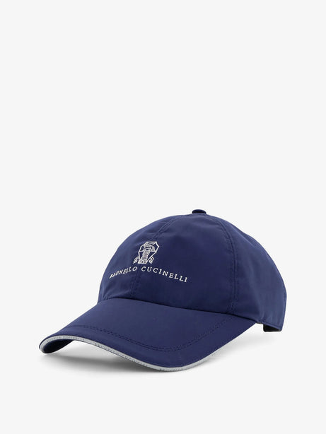 Brunello Cucinelli Baseball Hat with Logo - Blu Colorato Perla