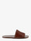 Toteme Low leather sandals with metal studs on the sides - Sienna