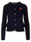 Comme Des Garcons Play Red Heart Merino Wool Cardigan - Blue