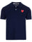 Comme Des Garcons Play Red Heart Short Sleeve Polo Shirt - Blue
