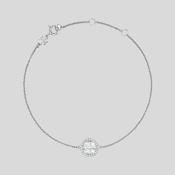 TORY BURCH Miller Pave Chain Bracelet Tory Silver RS-80997