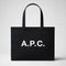 A.P.C. Diane Unisex Shopping Tote Bag Black RS-COZZS-M61443
