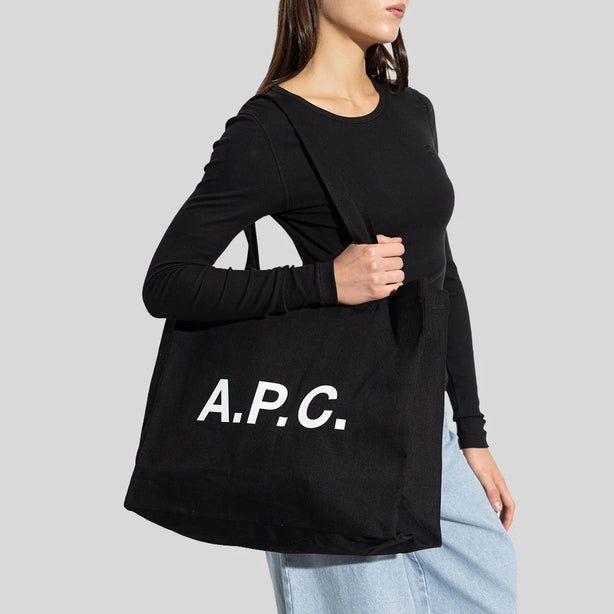 A.P.C. Diane Unisex Shopping Tote Bag Black RS-COZZS-M61443