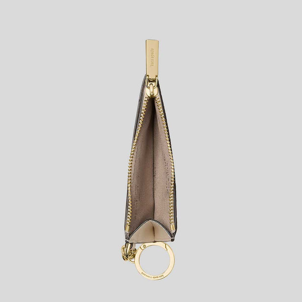 KATE SPADE Spade Flower Key Ring Card Holder Dark Beige RS-KN773