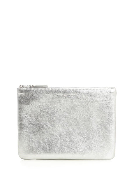 Comme Des Garcons Wallet Pouch Medium - Silver