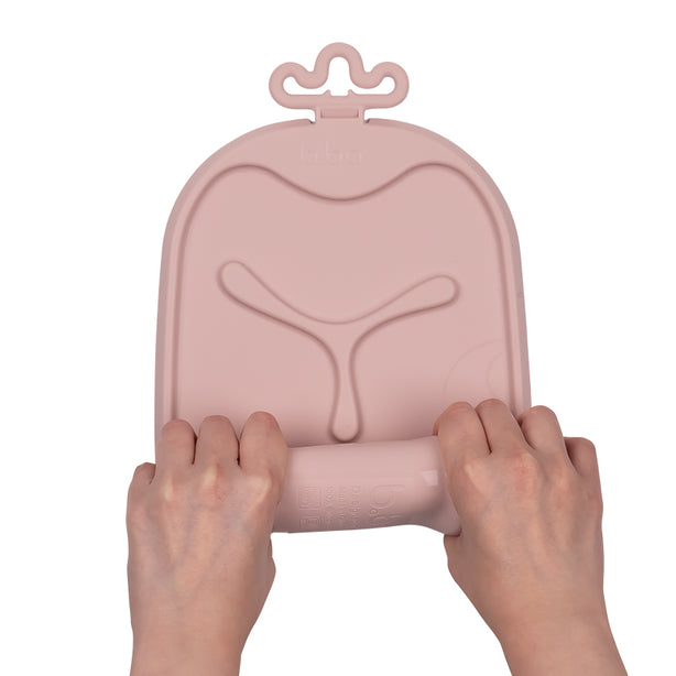 B.Box Roll + Go Mealtime Mat with Spoon | Travel Friendly | 6 months+ | Blush