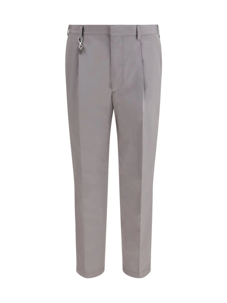 Prada Tailored cotton poplin Pants - Acciaio