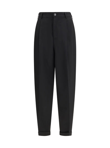 Marni Pleated Pants with an elasticated waistband - Black