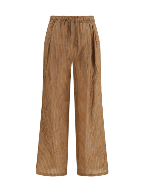 Dolce & Gabbana Vanity Pants in striped froissé fabric - Rigato
